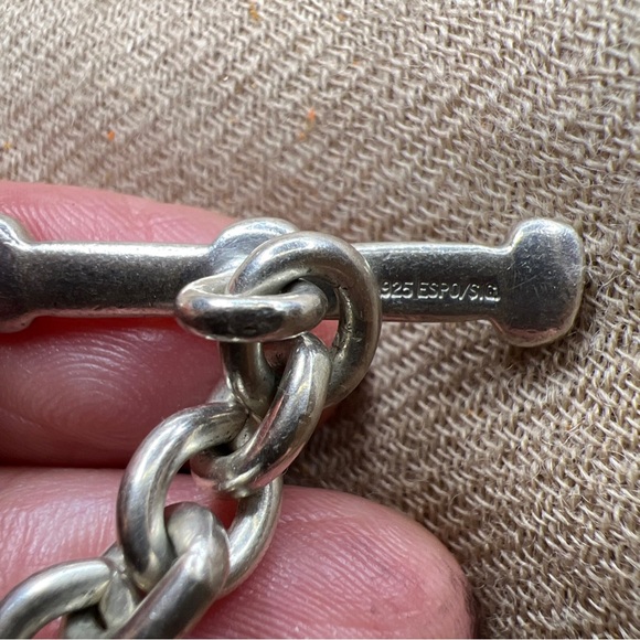 Vtg Joseph Esposito espo sig 925 sterling silver Rolo cable chain heart necklace - Picture 8 of 11